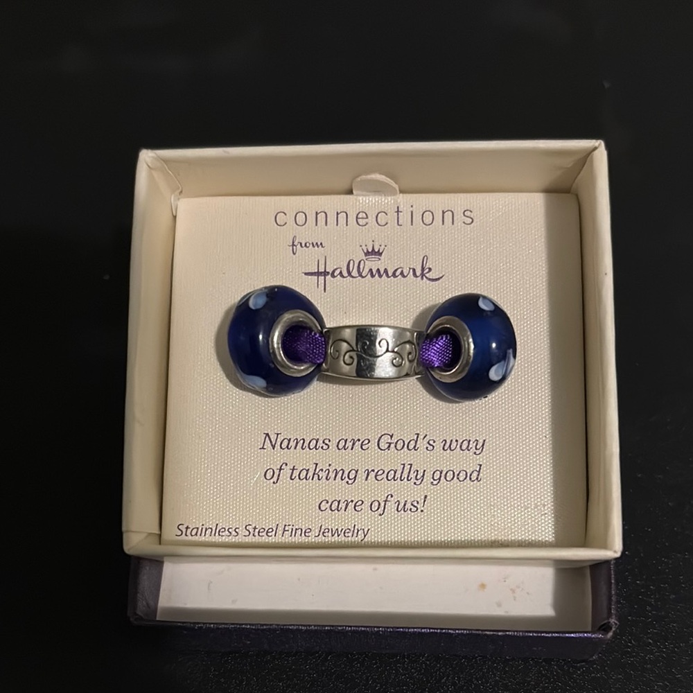 Hallmark Blue Bead Bracelet Charm